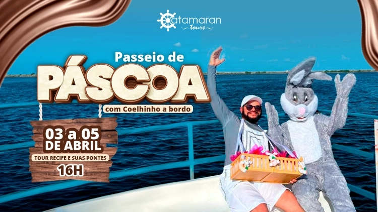 Recife e suas Pontes Especial de P&aacute;scoa com Coelhinho a bordo